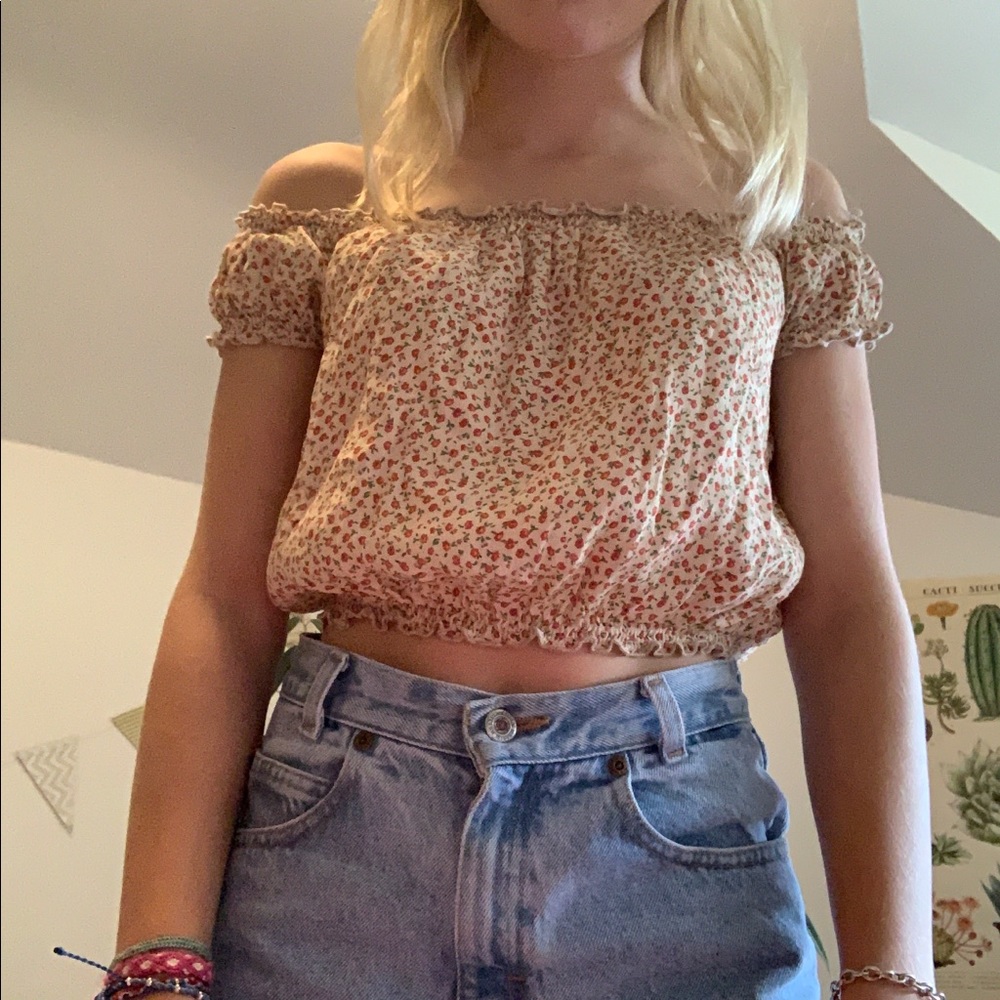 Floral off the shoulder top